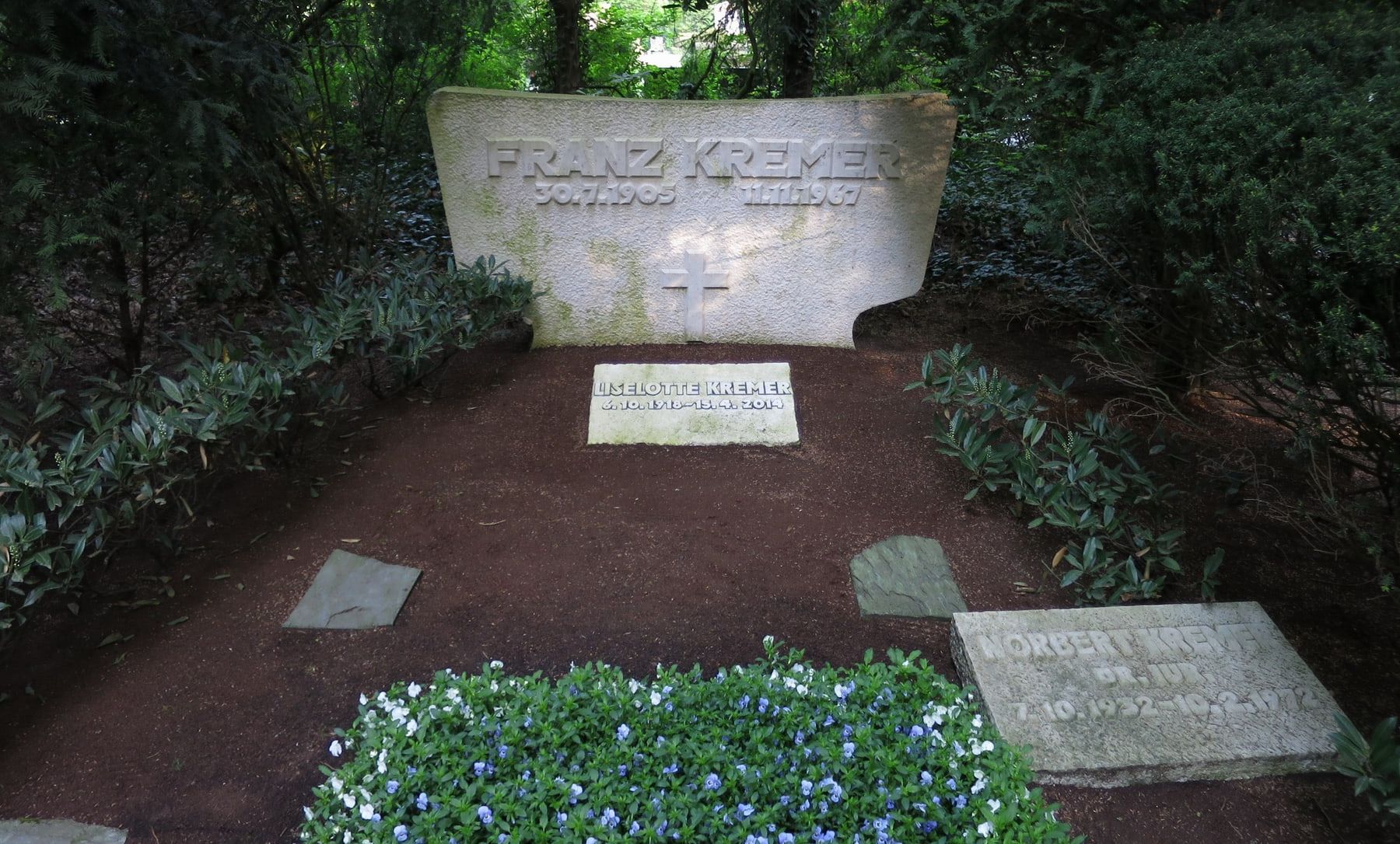 Grabstätte von Franz Kremer auf Südfriedhof Köln
